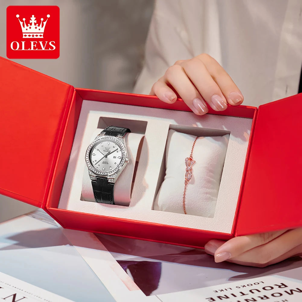 OLEVS Women's Diamond Watch — Original Luxury Quartz Wristwatch — view 15 of watches