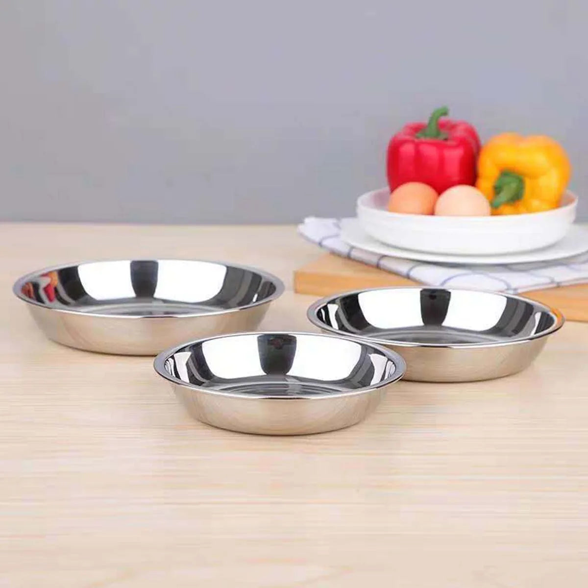 Multifunctional Stainless Steel Plates &mdash; Durable 2-Piece Outdoor &amp; Family Dining Set — view 2 of dining & tableware