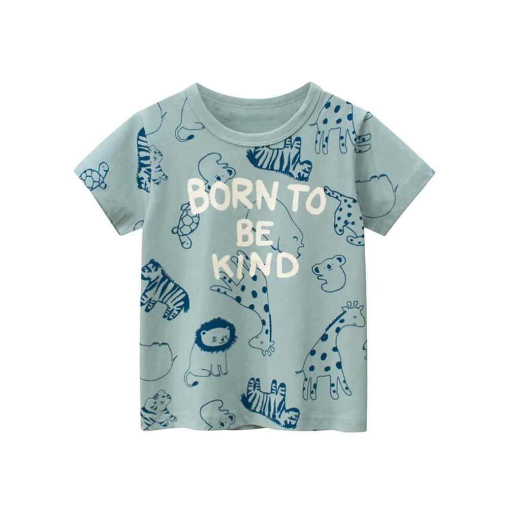 Times' Favorite Boys’ Cartoon T-Shirt – Cotton Summer Half Sleeve O-Neck Tee