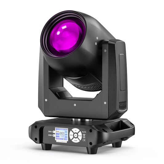 U'King 150W Beam Moving Head Light – DMX512 Zoom Stage Light (18-Prism, 14 Gobos)
