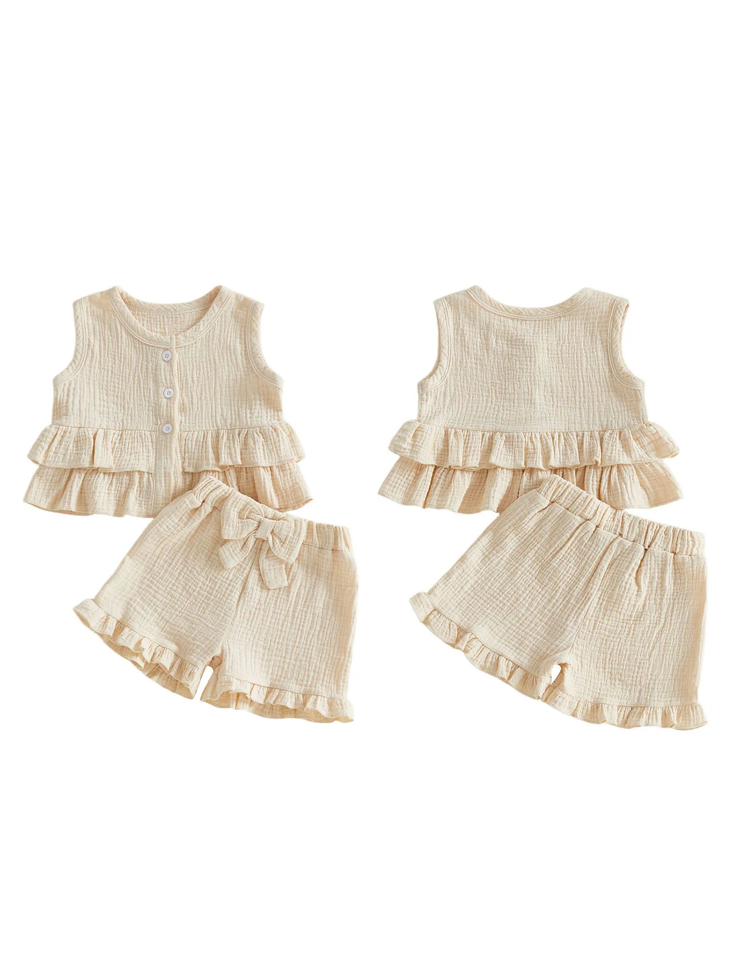 Baby Boys Solid T-Shirt & Shorts Set - 2-Piece Minimalist Basics Outfit — view 2 of baby outfits