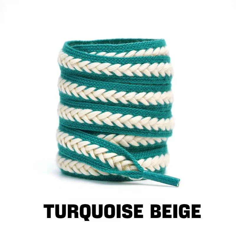 Wheat Cotton Shoelaces — Wide Premium Sneaker Laces (1 Pair) — view 12 of shoe accessories