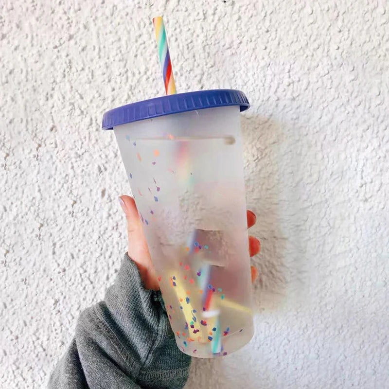 Reusable Tumbler with Straw — BPA-Free Iced Coffee & Cold Drink Cup with Lid — view 3 of drinkware