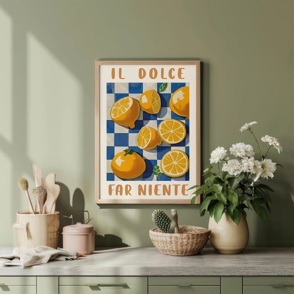 Italian Lemon Tree Canvas Poster &mdash; Cottagecore Landscape Spring Wall Art for Home Decor — view 4 of wall art & prints