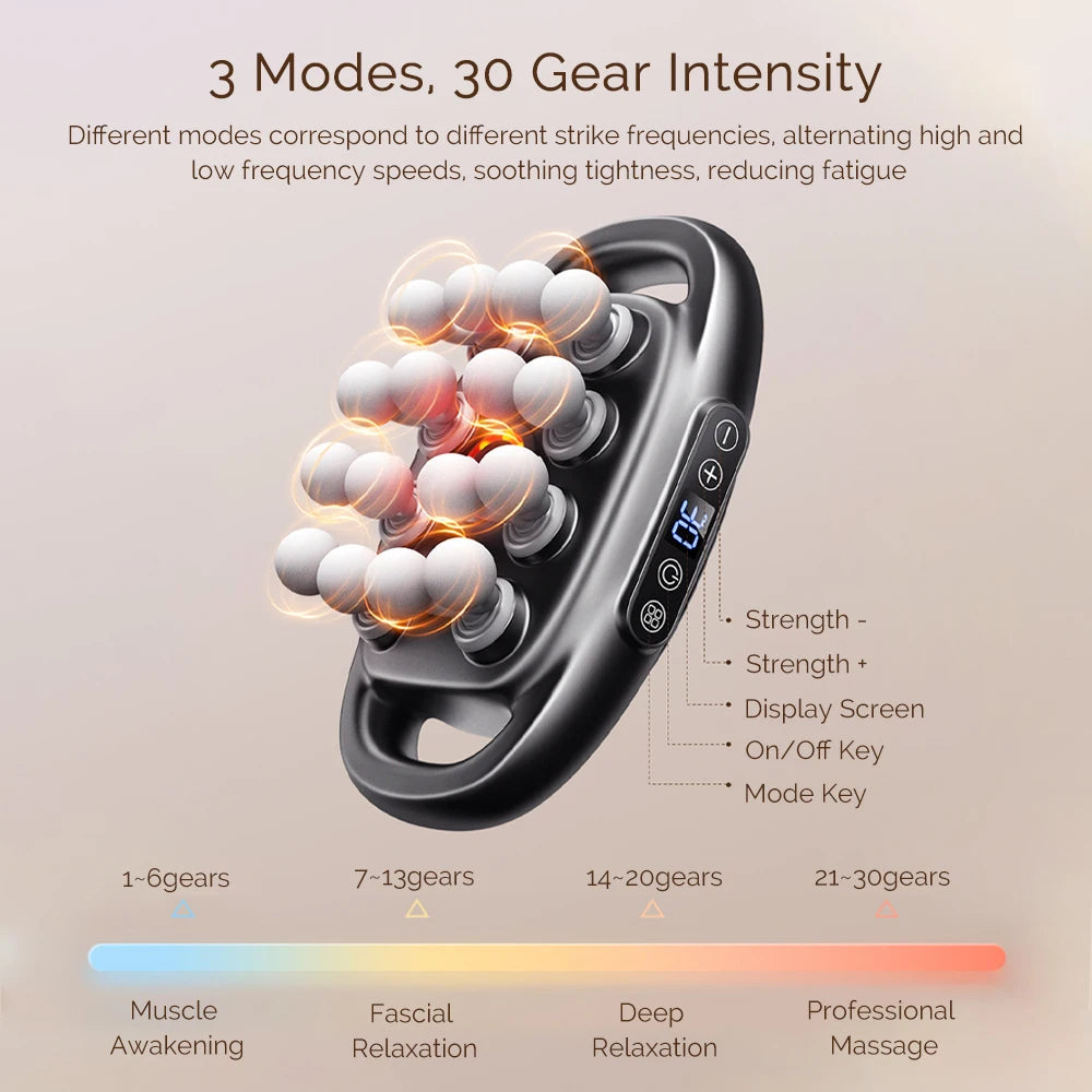 16-Head Heated Fascia Gun — High-Frequency Percussion Massager — view 5 of recovery & massage