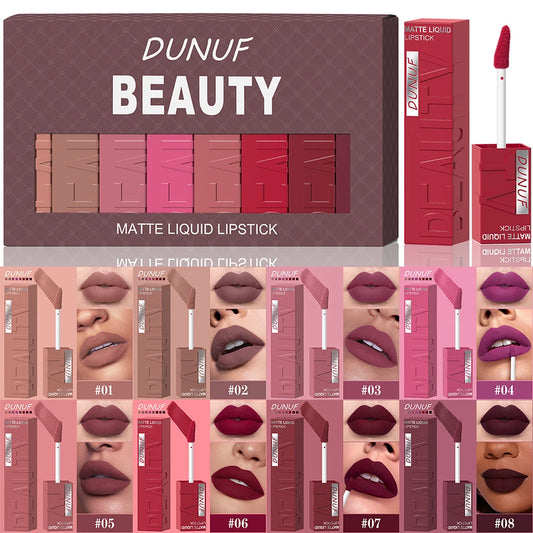 Matte Liquid Lipstick Set — Waterproof Long-Wear Non-Transfer Lip Color — view 1 of makeup