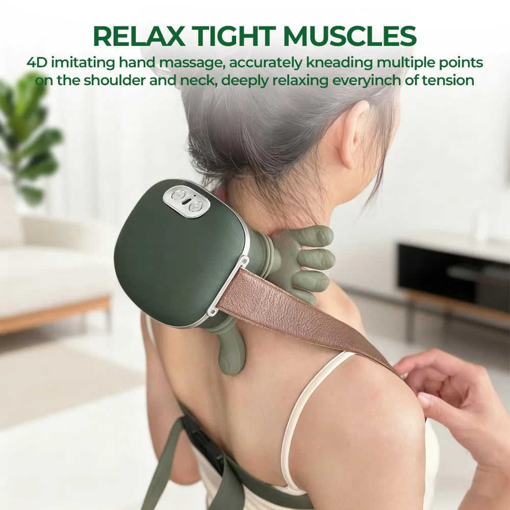 Bionic Finger Wireless Neck & Shoulder Massager — 4D Kneading Shawl — view 2 of recovery & massage