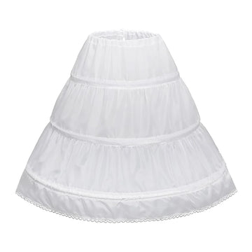 Girls 3-Hoop Petticoat - Flower Girl Crinoline Full Slip Skirt — view 1 of petticoats