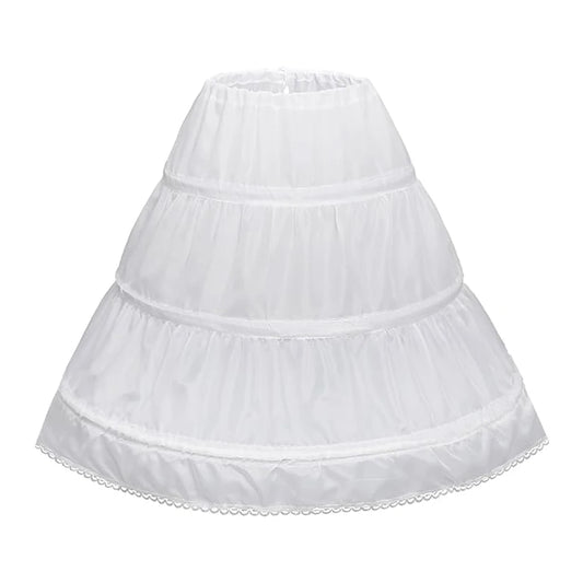 Girls 3-Hoop Petticoat - Flower Girl Crinoline Full Slip Skirt — view 1 of petticoats