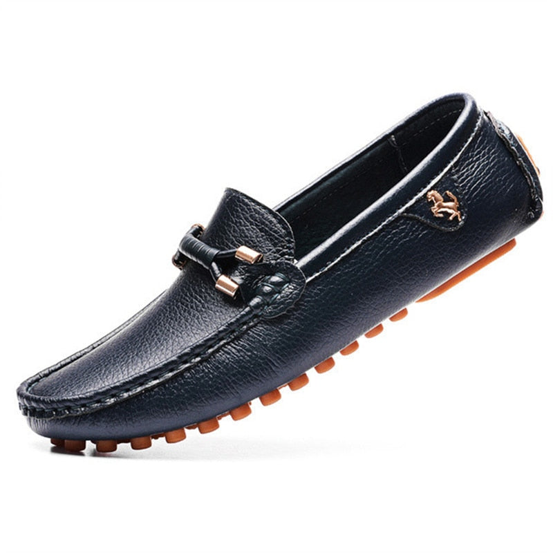 Genuine Leather Mens Loafers Shoes Handmade