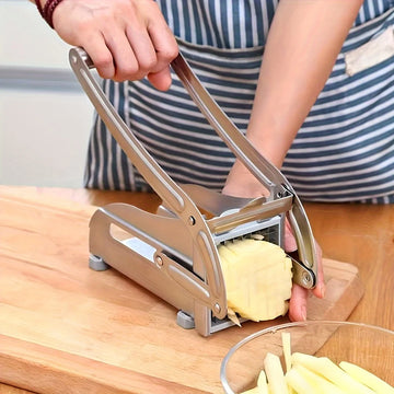 Stainless Steel French Fry Cutter – Manual Potato Slicer & Vegetable Cutting Machine — view 1 of home & kitchen