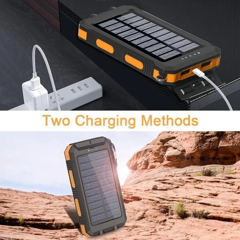 Solar 10000mAh Power Bank — Dual USB Fast Charge Outdoor Portable Charger — view 3 of power banks