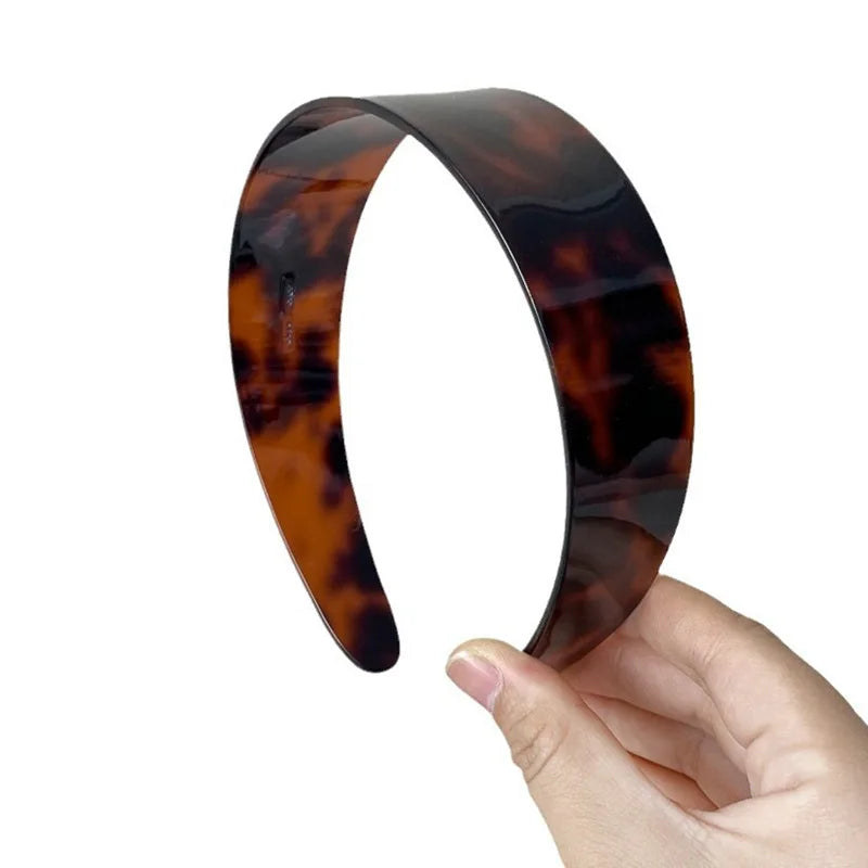 Fashion Acetate Headband  BLOND HAVANA Color Matching Hair Band Wide Headband Women Girls Hair Accessories — view 5 of product