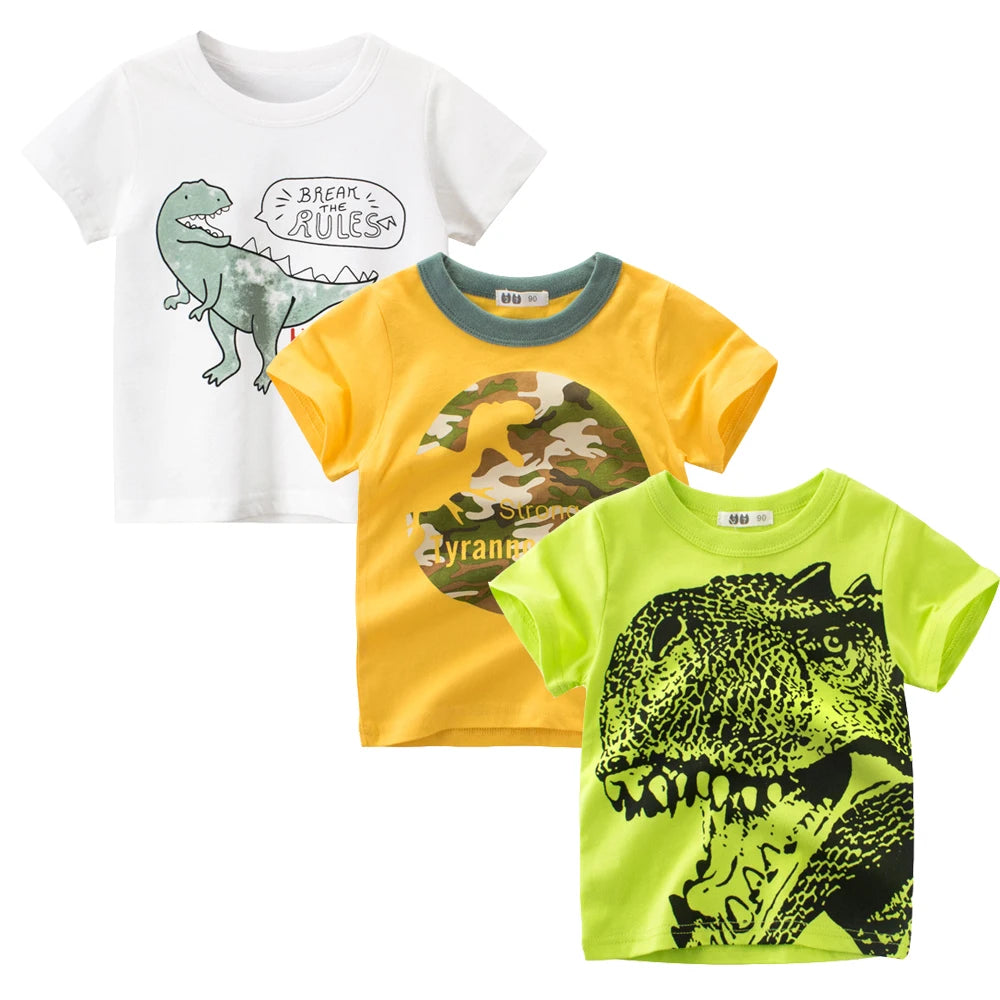 Times' Favorite Boys’ Cartoon T-Shirt – Cotton Summer Half Sleeve O-Neck Tee