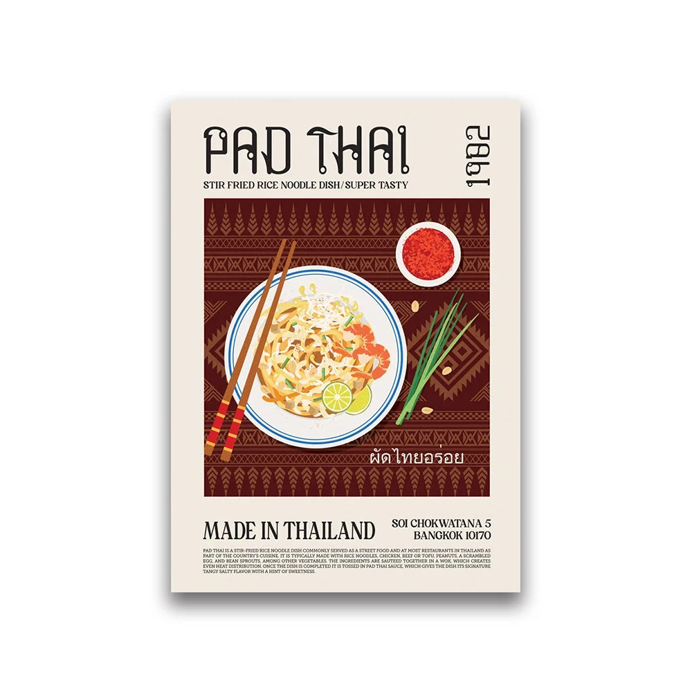 Delicious World Cuisine Canvas Poster &mdash; Pho, Ramen &amp; Tapas Wall Art for Kitchen Decor — view 9 of wall art & prints