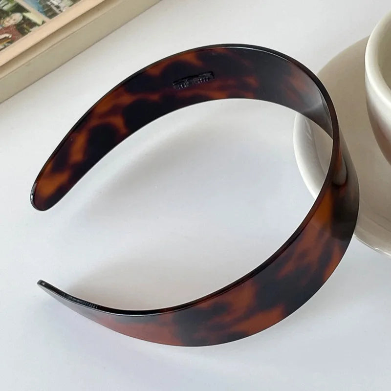 Fashion Acetate Headband  BLOND HAVANA Color Matching Hair Band Wide Headband Women Girls Hair Accessories — view 2 of product