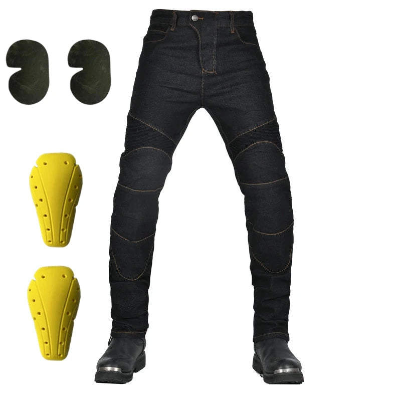 Men's Motorcycle Riding Jeans — Anti-Fall Racing Rider Pants All Seasons — view 1 of men's clothing