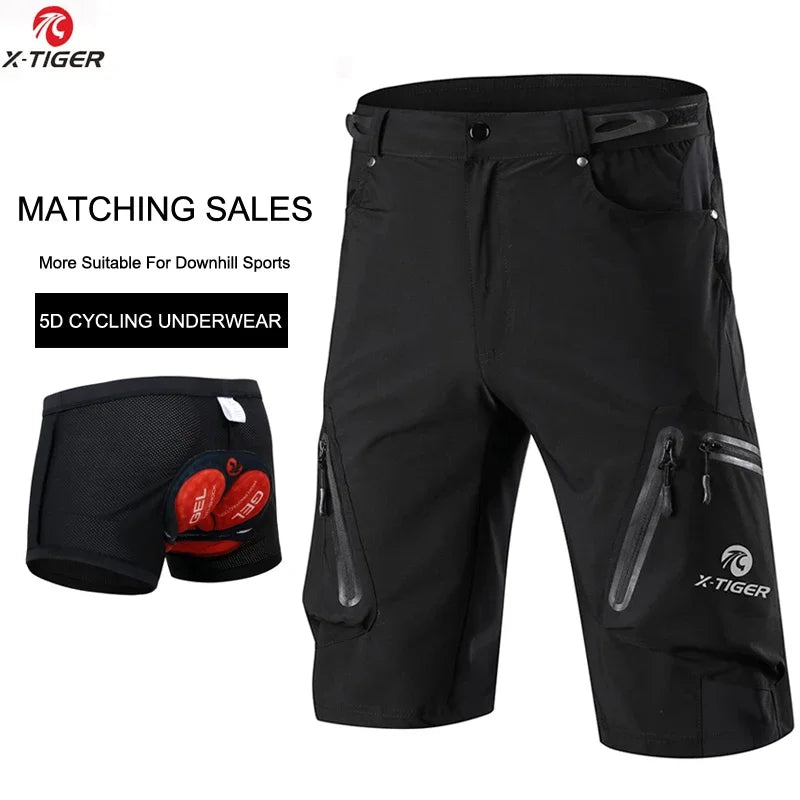 X-Tiger Men&rsquo;s Cycling Shorts &mdash; 5D Gel Pad MTB Downhill Loose Outdoor Bike Shorts — view 11 of shorts