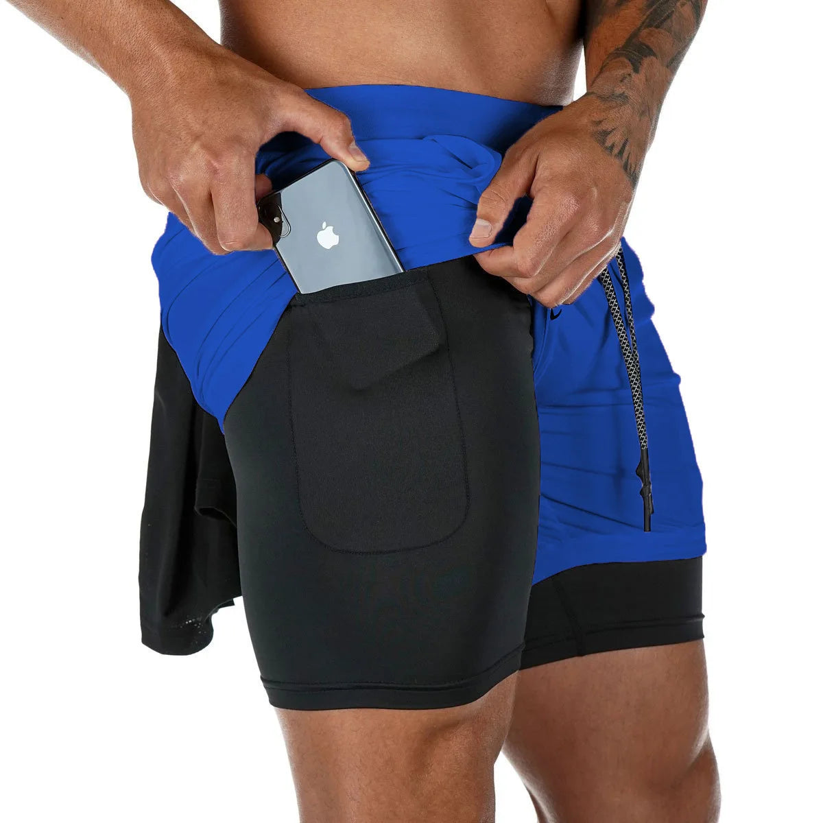 Camo Running Shorts Men — 2-in-1 Quick-Dry Gym Sports Training Shorts — view 11 of shorts