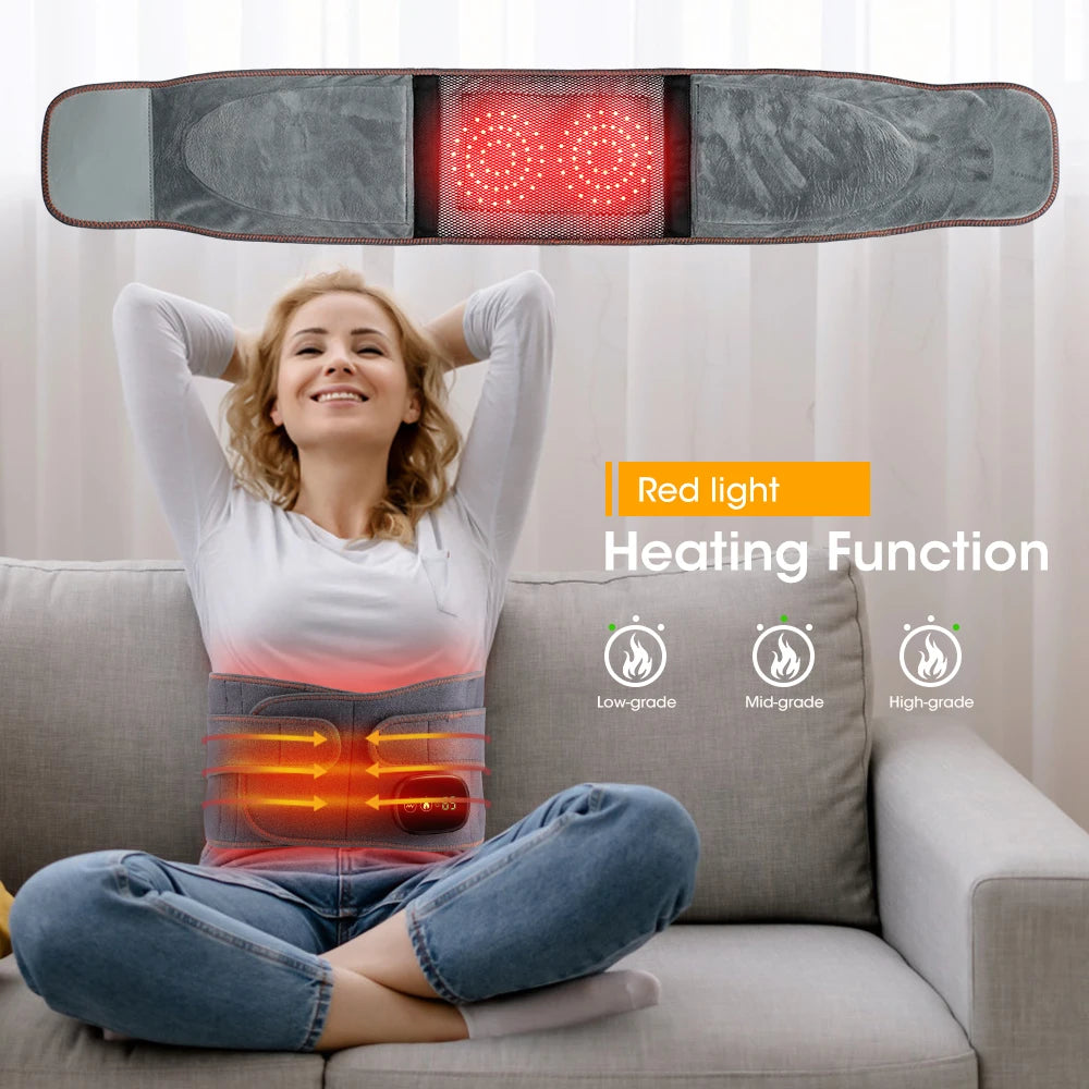 Heated Lumbar Massager Belt with Vibration — Heat + Massage + Support 3-in-1 — view 2 of braces & support