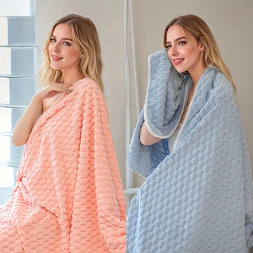 Bath Towels Coral Velvet Cloud — Thickened Enlarged Soft Quick-Dry Individually Packaged