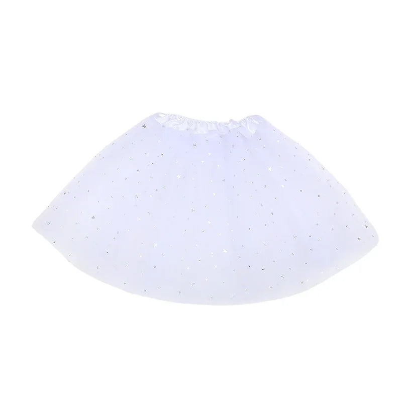 Kids Glitter Tulle Star Tutu Skirt - 3-Layer Sequin Dance Skirt for Girls — view 4 of tutus