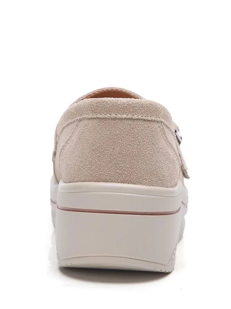 Women's White Sneakers — Elegant Skateboard Shoes with Hidden Inner Heel — view 6 of sneakers