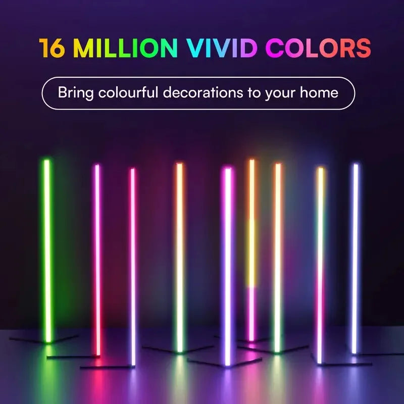 RGB LED Corner Floor Lamp — Smart Modern Music-Sync Lamp with 16 Million DIY Colors — view 5 of led &amp; smart lighting