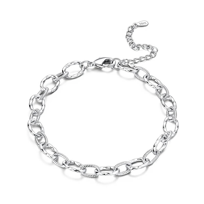 Pearl & Heart Charm Sterling Silver Bracelet 17-20cm — 925 DIY Fit Beads