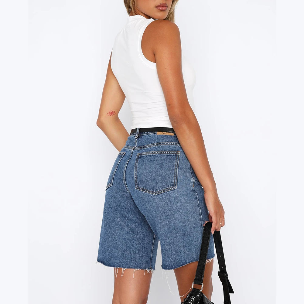 Crew-Neck Crop Tank Top — Slim-Fit Y2K Sleeveless Solid Vest for Women — view 6 of tanks & camisoles