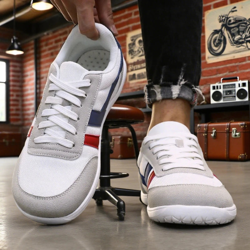 Men's Wide Barefoot Sneakers — Minimalist Breathable Walking Trail Trainers — view 4 of sneakers