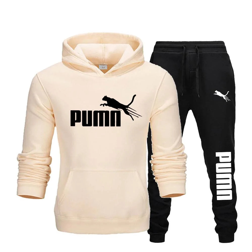 New Autumn Winter Men Women Tracksuit Hoodies + Pants 2Pcs Sets Suit Fashion Trend Hip Hop Y2K Clothing Sportswear Sweatshirts