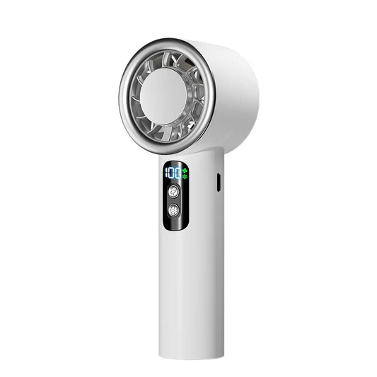 Summer Ice-Cool Turbo Handheld Fan – 3-Speed Portable Mini Personal Fan (Battery Operated)