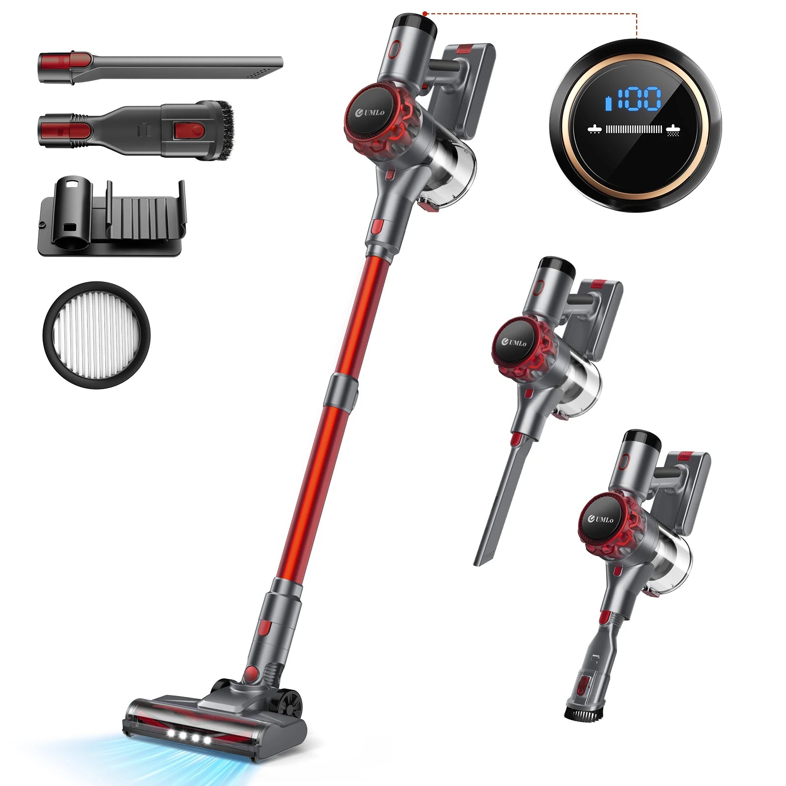 Cordless Vacuum Cleaner 40KPa – 55-Min Runtime Pet Hair Vacuum with Touchscreen — view 7 of electronics & gadgets