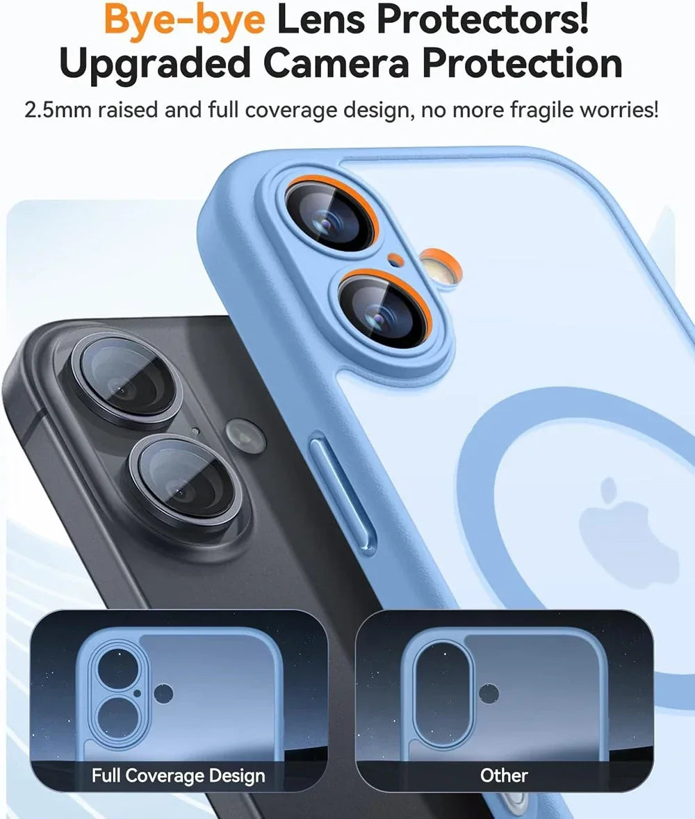 Magnetic Matte Translucent Armor MagSafe Case for iPhone 11–17 Pro Max — view 3 of phone cases