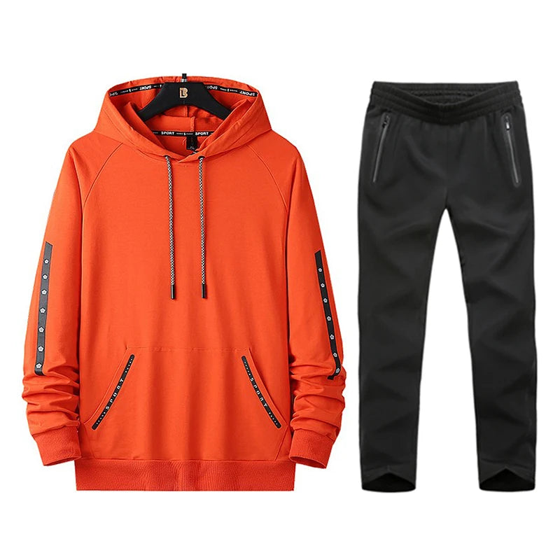 Plus Size Women’s Sports Tracksuit – Loose Fit Hoodie & Joggers Set for Fitness