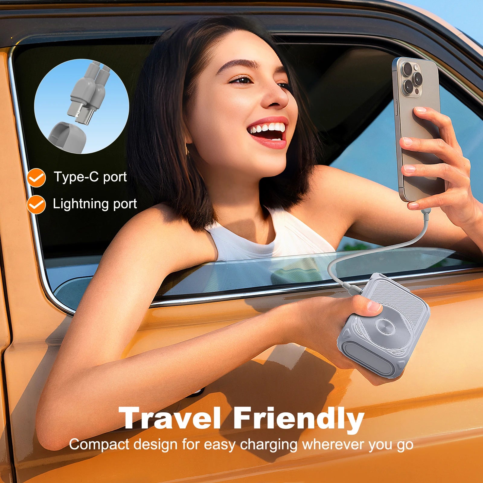 PD 22.5W 10000mAh Magnetic Wireless Power Bank — Detachable USB-C Cable — view 4 of power banks