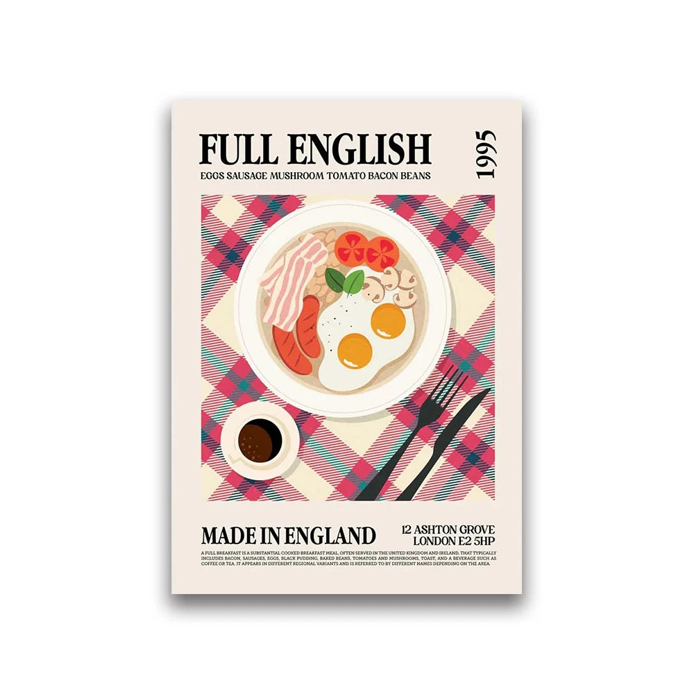 Delicious World Cuisine Canvas Poster &mdash; Pho, Ramen &amp; Tapas Wall Art for Kitchen Decor