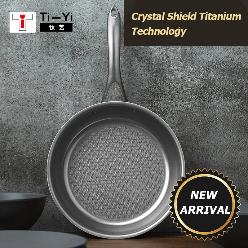 26cm Titanium Honeycomb Non-Stick Frying Pan – 2.2L Steak Pan for Induction & Gas Stoves