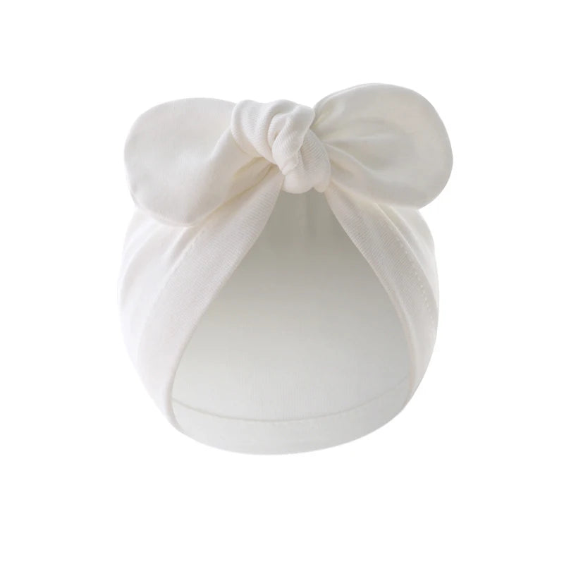 Cute Bunny Ears Baby Turban Hat - Soft Cotton Beanie for Easter & Spring Photos — view 7 of baby hats