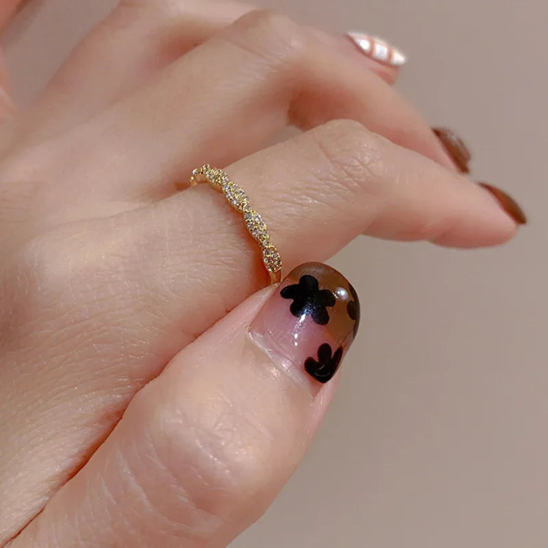 VENTFILLE Women's 925 Sterling Silver Love Heart Hollow Ring — Fairy Style Jewelry Gift — view 20 of jewelry