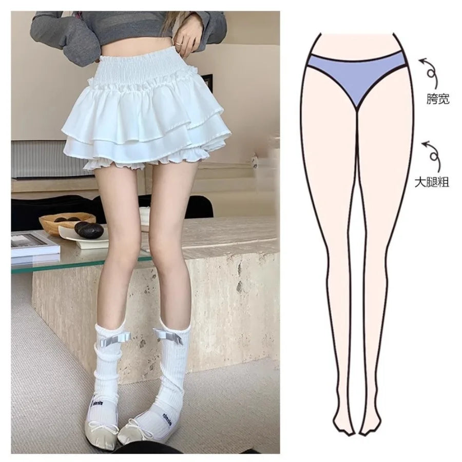 【HOT】Ballet bust skirt for women 2026 new spring and autumn high waist A-shaped skirt sweet hot girl cake plump short skirt — view 3 of product