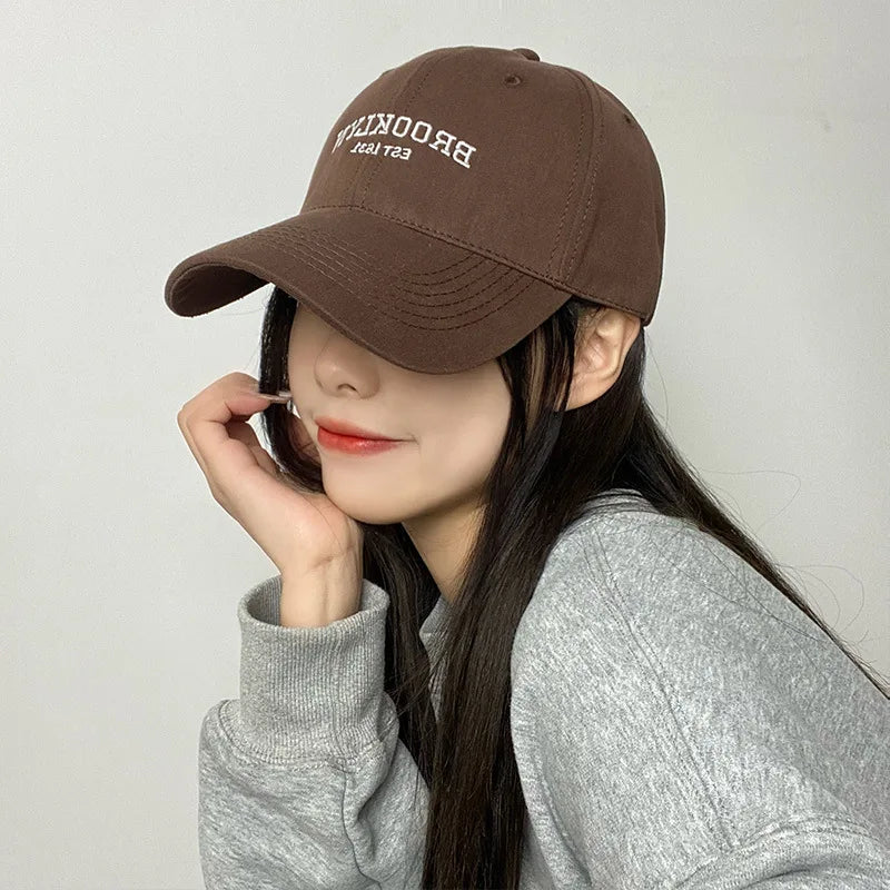 JK Korean Letters Embroidered Baseball Cap — K-Fashion Streetwear Hip-Hop Dad Trucker Hat — view 3 of hats & caps
