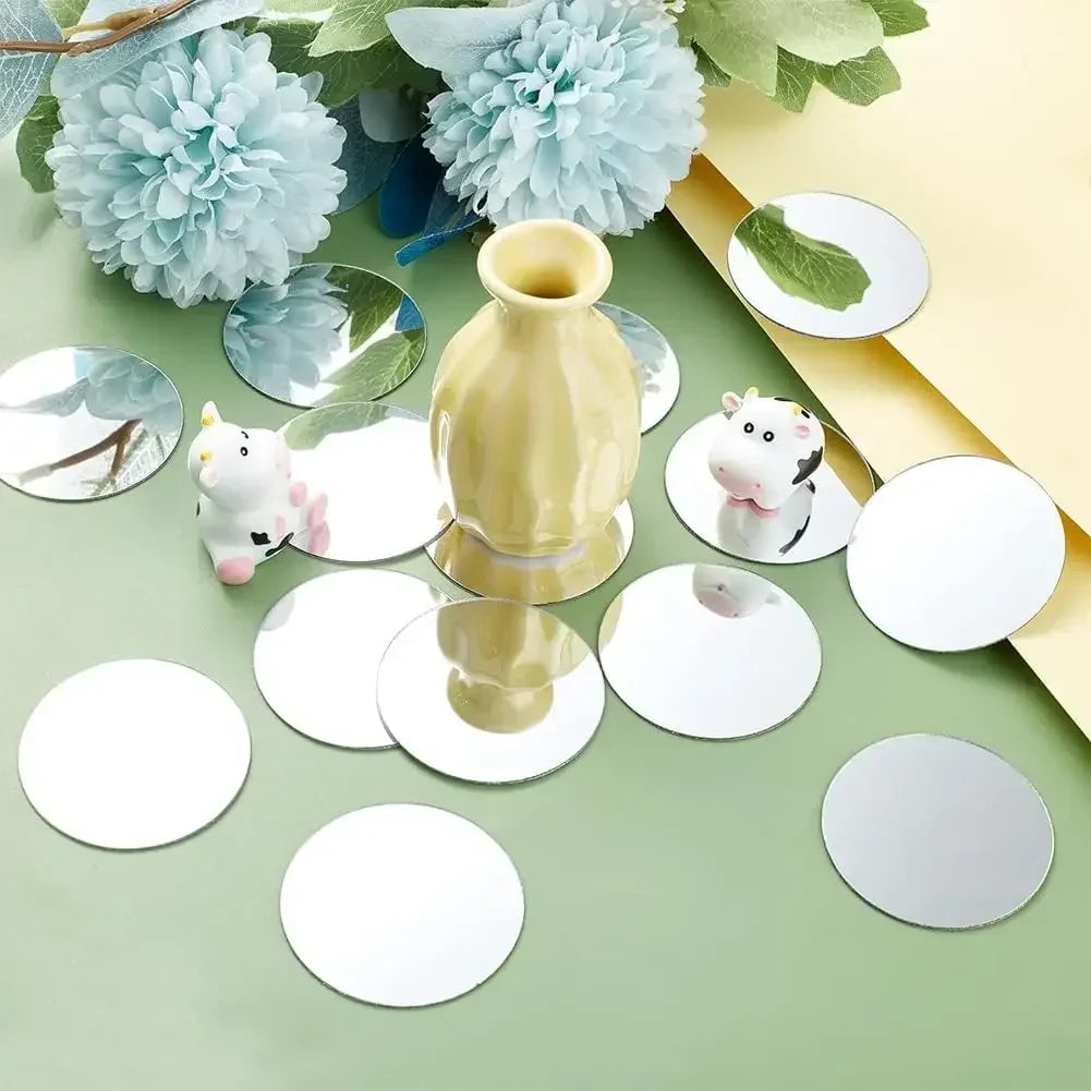 Home Decor Acrylic Mirror Polka Dots Wall Stickers — 100 Pcs Circle Decals for Bedroom, Wedding & Nursery — view 7 of home decor