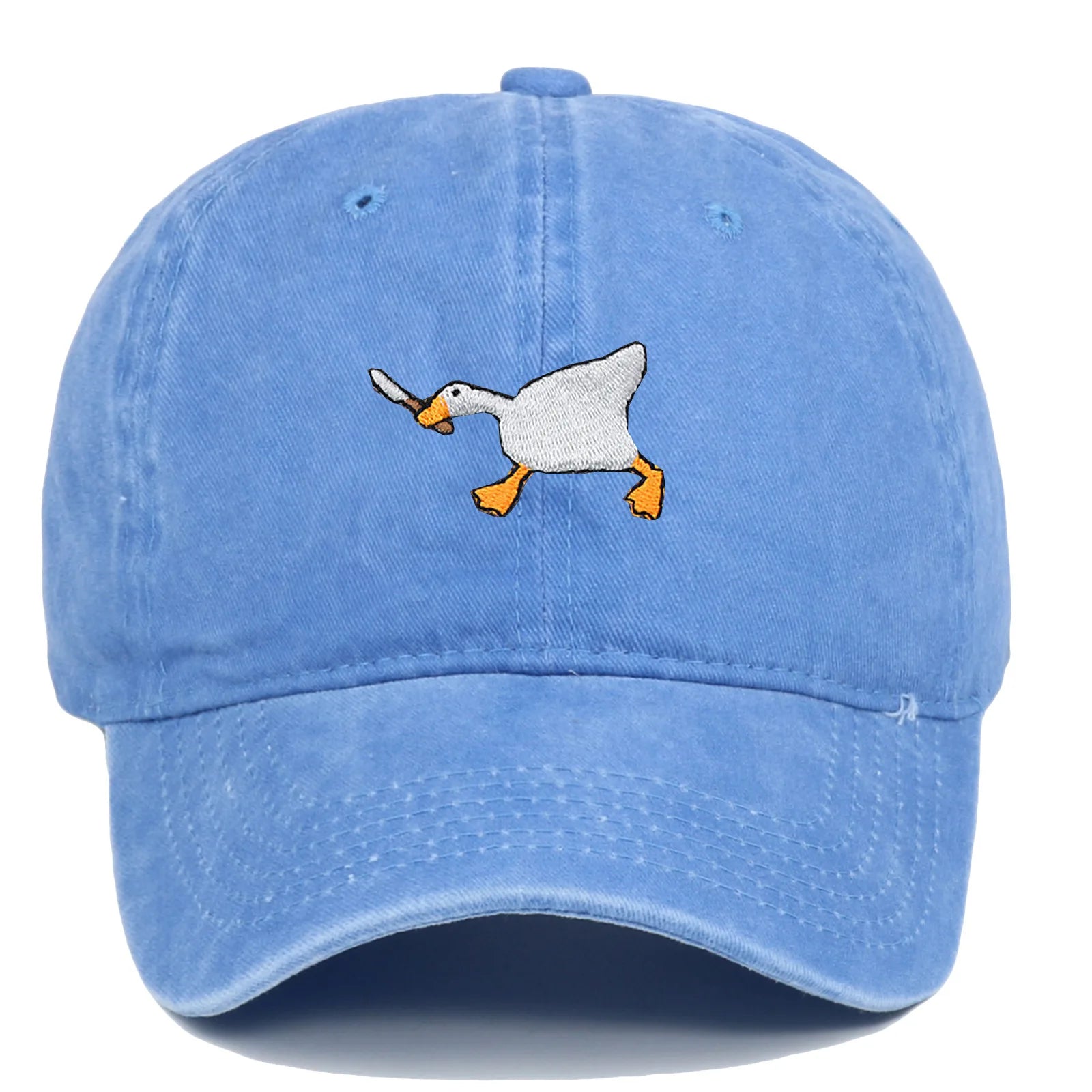 Embroidered Goose Baseball Cap — Quirky City-Style Streetwear Duckbill Casual Fashion Hat — view 19 of hats & caps