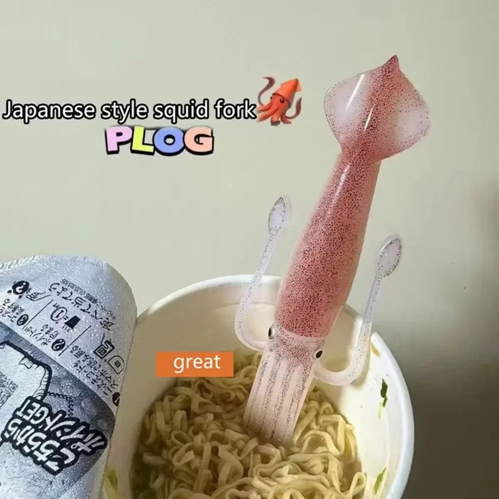 Funny Squid Cuttlefish Fork — Heat-Resistant Noodle & Food-Pick Kitchen Fork — view 5 of dining & tableware