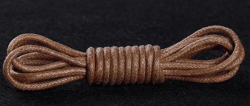 Waxed Leather Shoelaces — Waterproof Round Boot & Dress-Shoe Laces — view 10 of shoe accessories