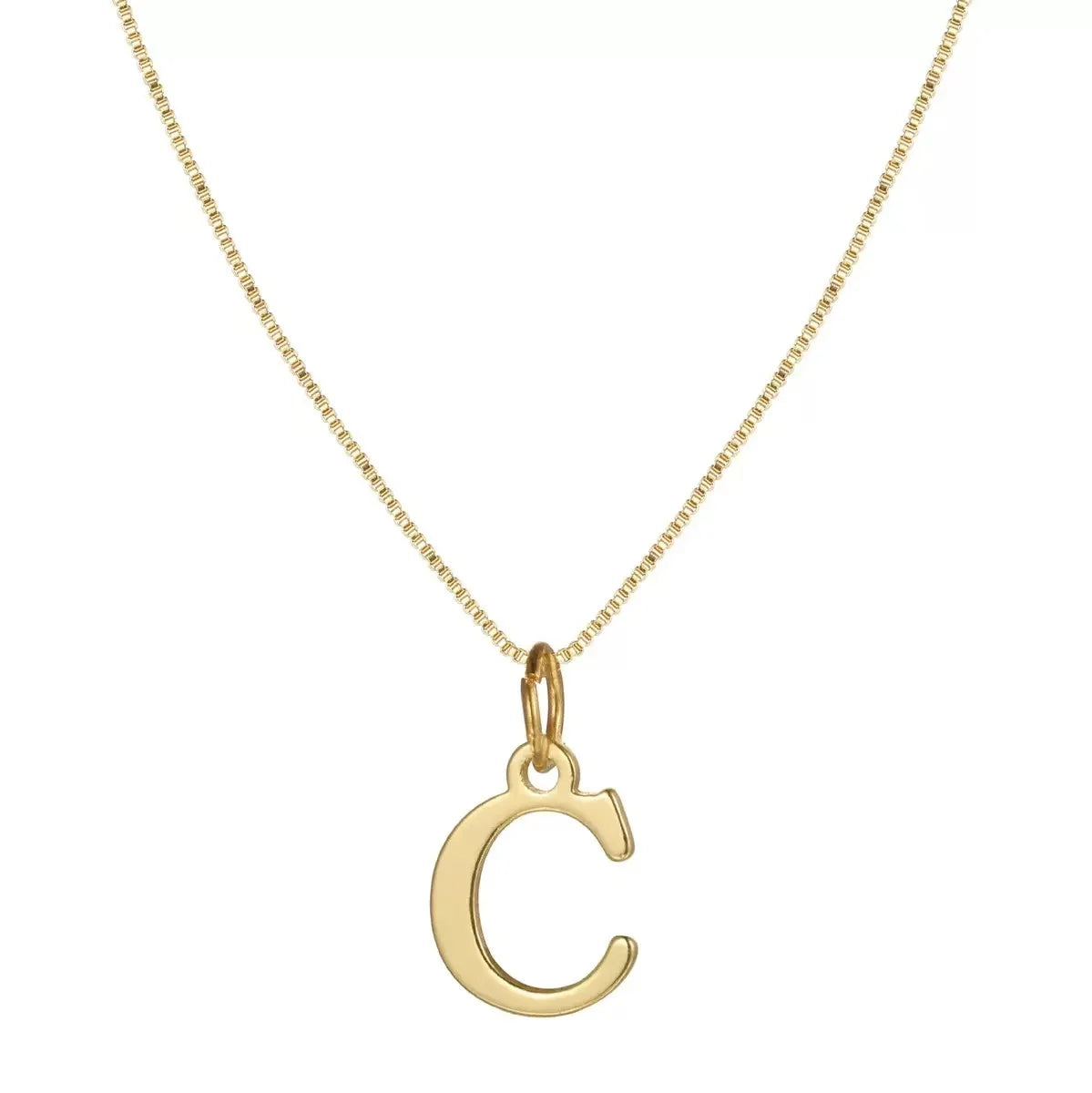 Women's A-Z Initial Letter Necklace — 18K Gold Plated Stainless Steel Jewelry — view 9 of jewelry