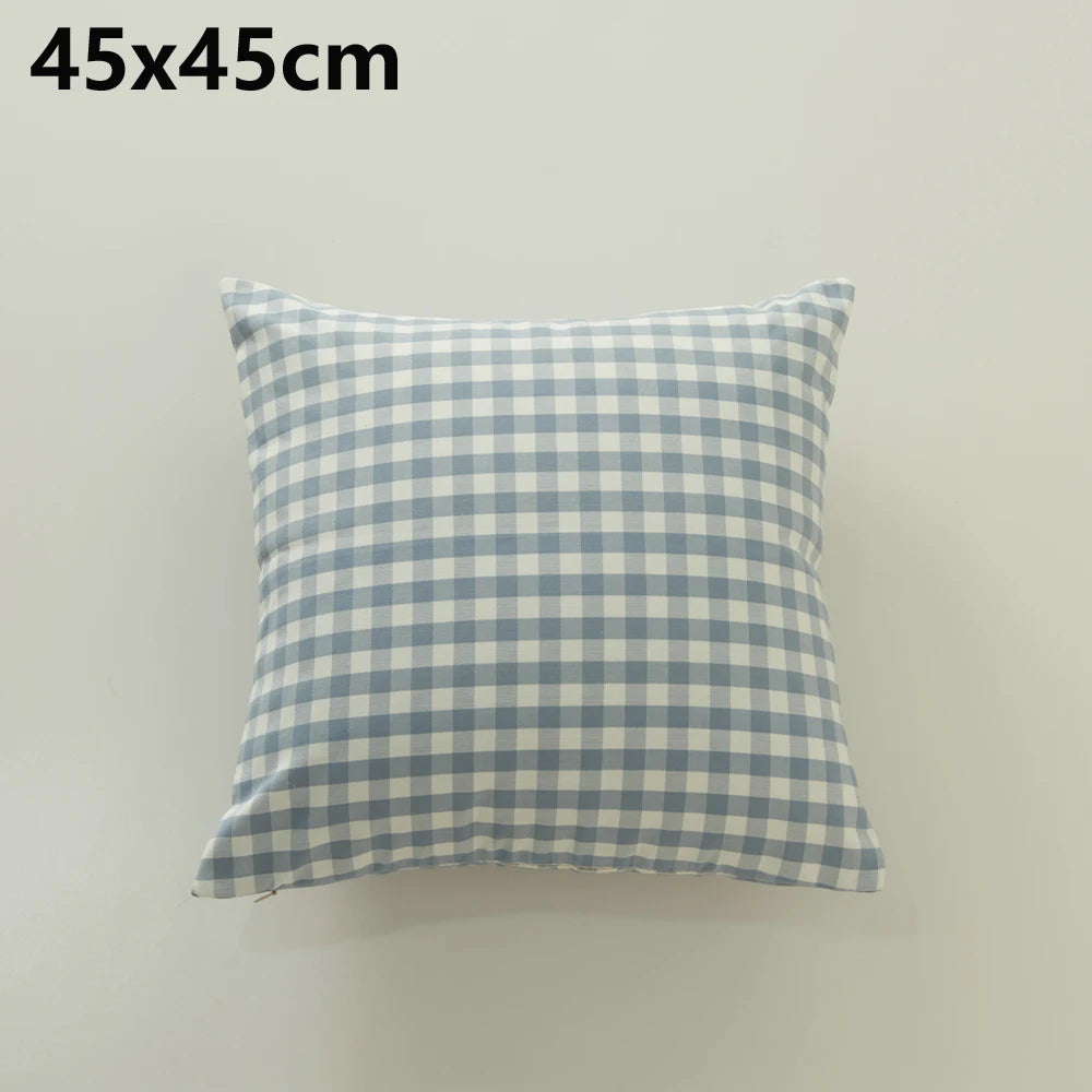 Plaid Sofa Cushion Cover &mdash; 30&times;50 &amp; 45&times;45 cm Multi-Color Stripe Pillowcase