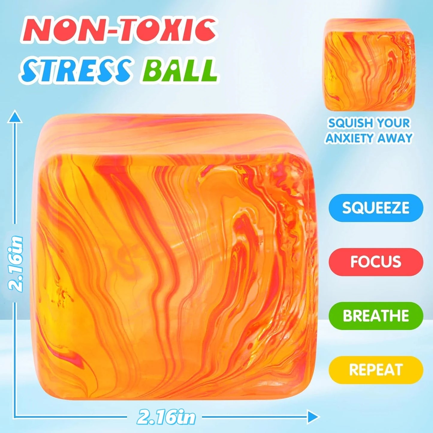 Ice Cube Sensory Fidget Toy — Squishy Stress-Relief Rabbit Squeeze Toy — view 4 of toys